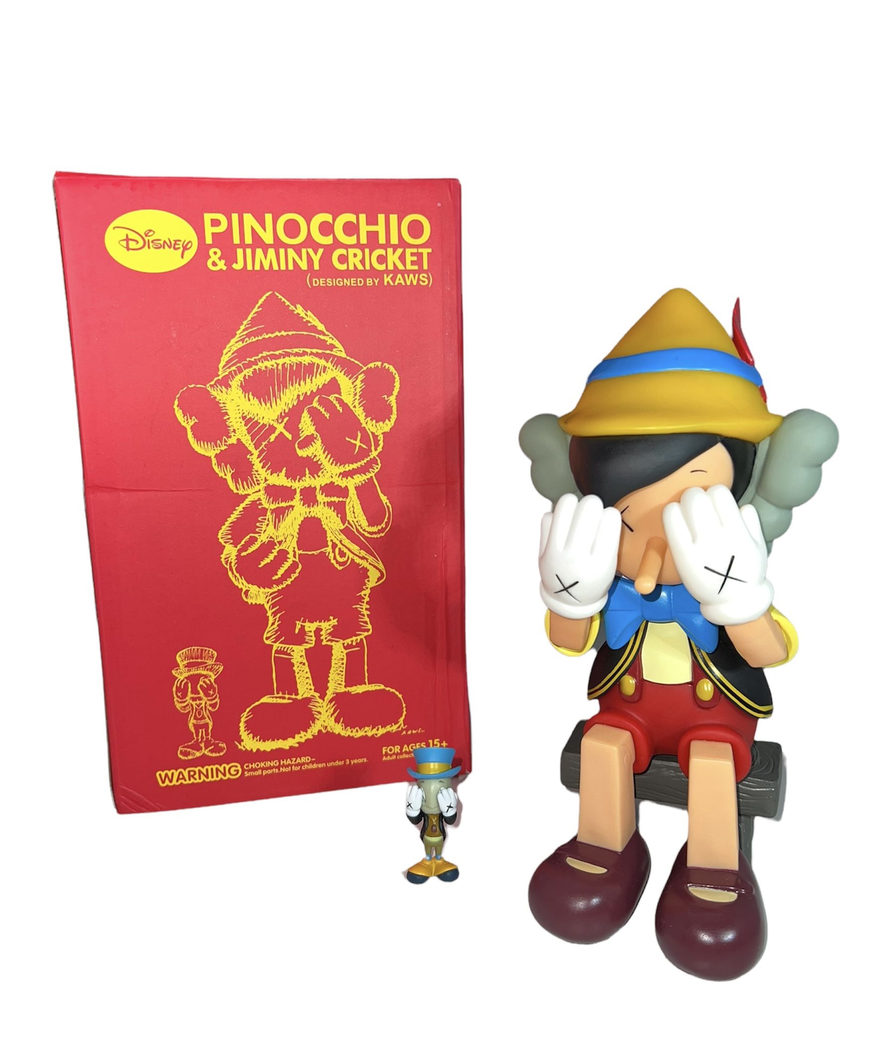 KAWS Pinocchio & Jiminy Vinyl Figure Multi Color