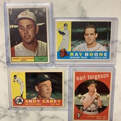 Vintage Baseball 4-Card Lot NM+