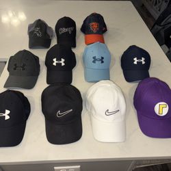11 Men’s Hats, Under Armor, Bears, White Sox, Gently Used 