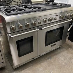 Thermador 48” Stainless Steel Dual Fuel Gas Range Stove 