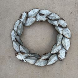 Metal Wreath - Antique Home Decor - 18 1/2” Inches - Wall Decor