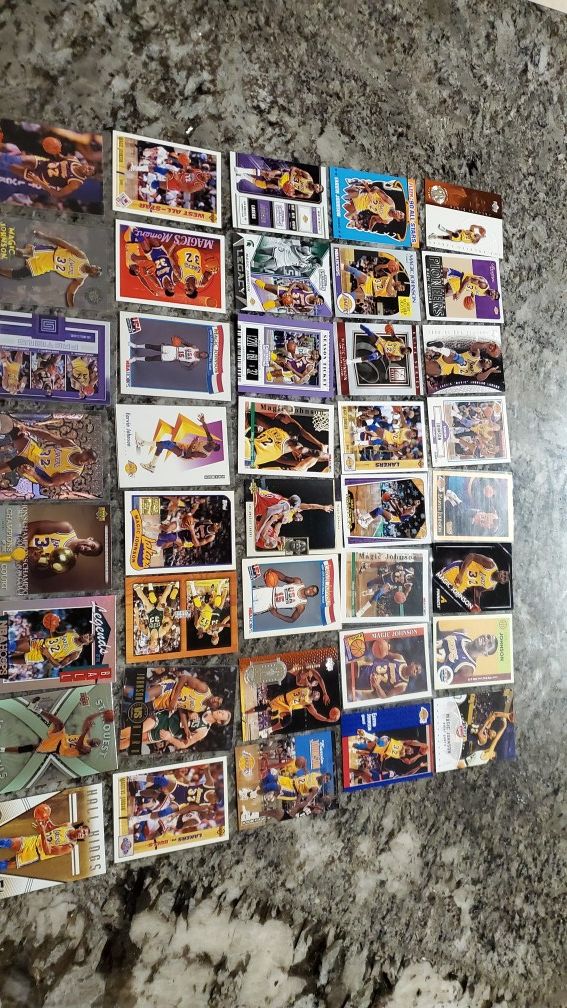 Lot of 40 Magic Johnson LA LAKERS CARDS all for $30