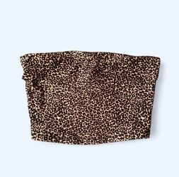 Bershka leopard print tube top