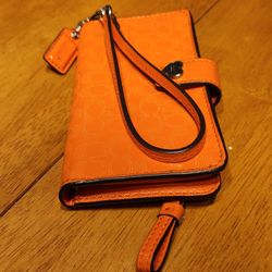 Coach Orange Wrist Wallet