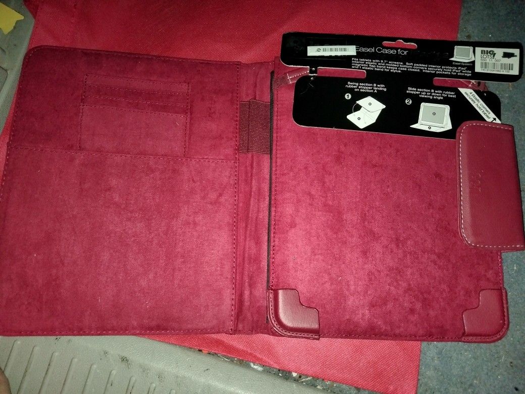 Like New Faux Suede Red Tablet Case