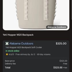 Yeti Cooler Backpack Hopper M20