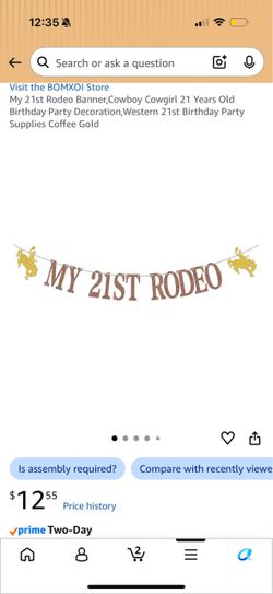My 21st Rodeo Banner,Cowboy Cowgirl 21 Years Old Birthday Party Decoration, Western 21st Birthday Party Supplies Coffee Gold