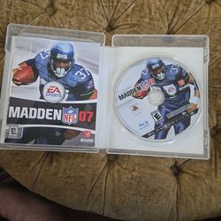 Madden NFL 07 for the PlayStation 3 console.