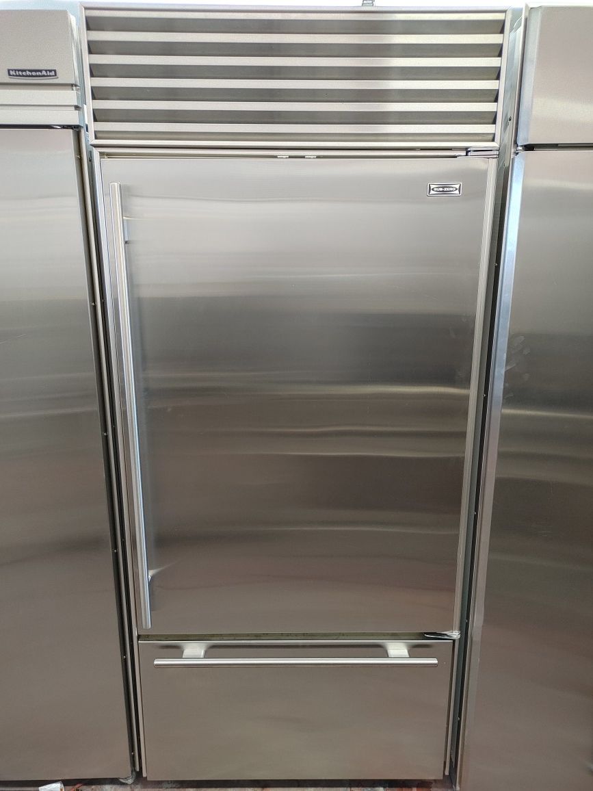 Sub Zero 36" stainless steel built in French door refrigerator