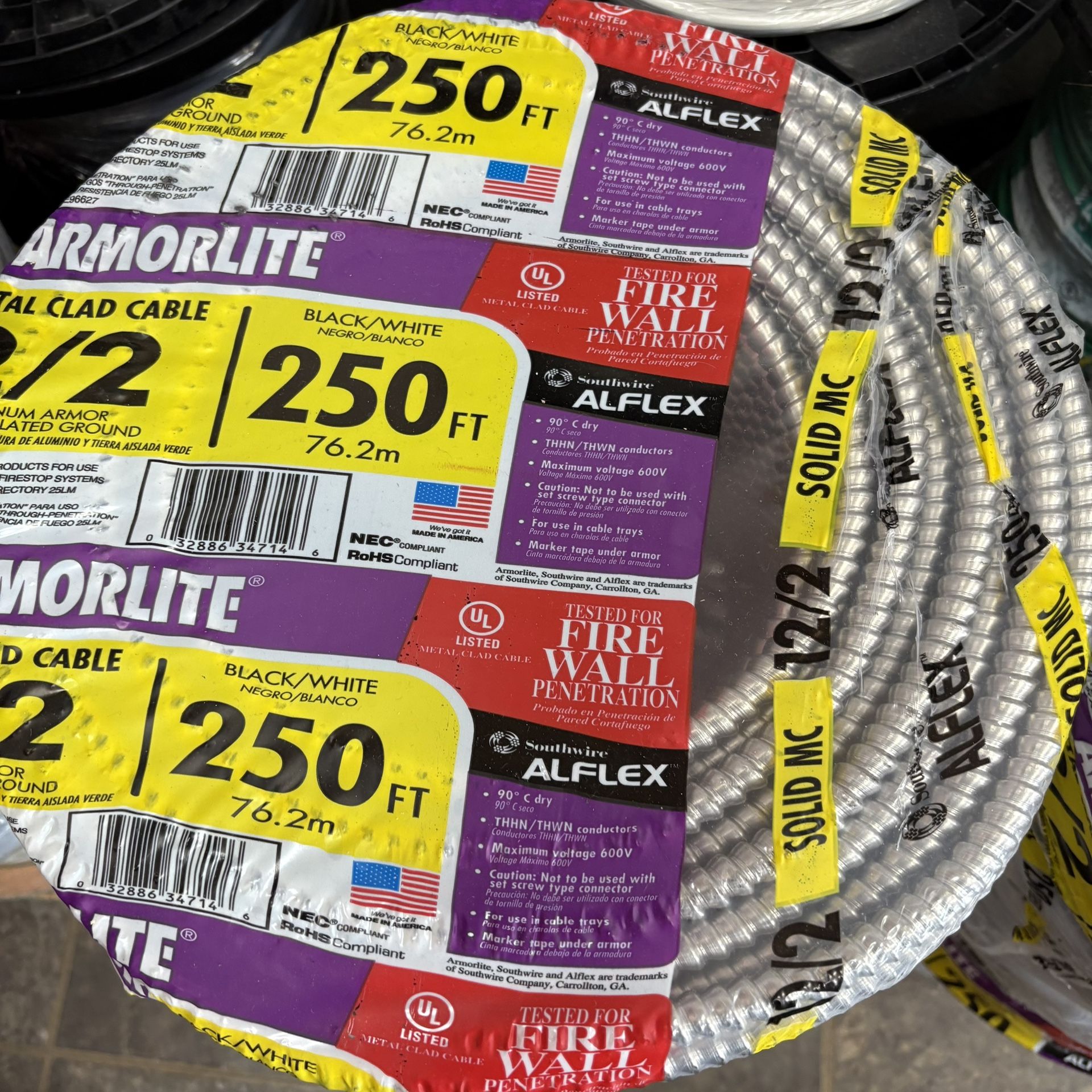 New MC Metal Clad Cable 12/2