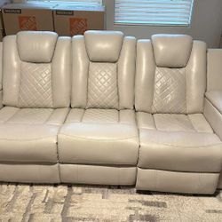 Recliner Movie Chairs Beige 
