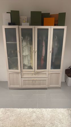 Modern 4-Door Wardrobe / Armoire – Frosted Glass – $ 175