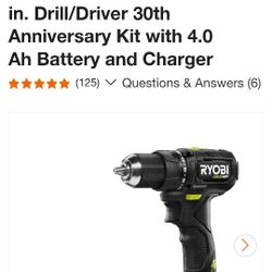Ryobi Drill Limiting Edition Set 