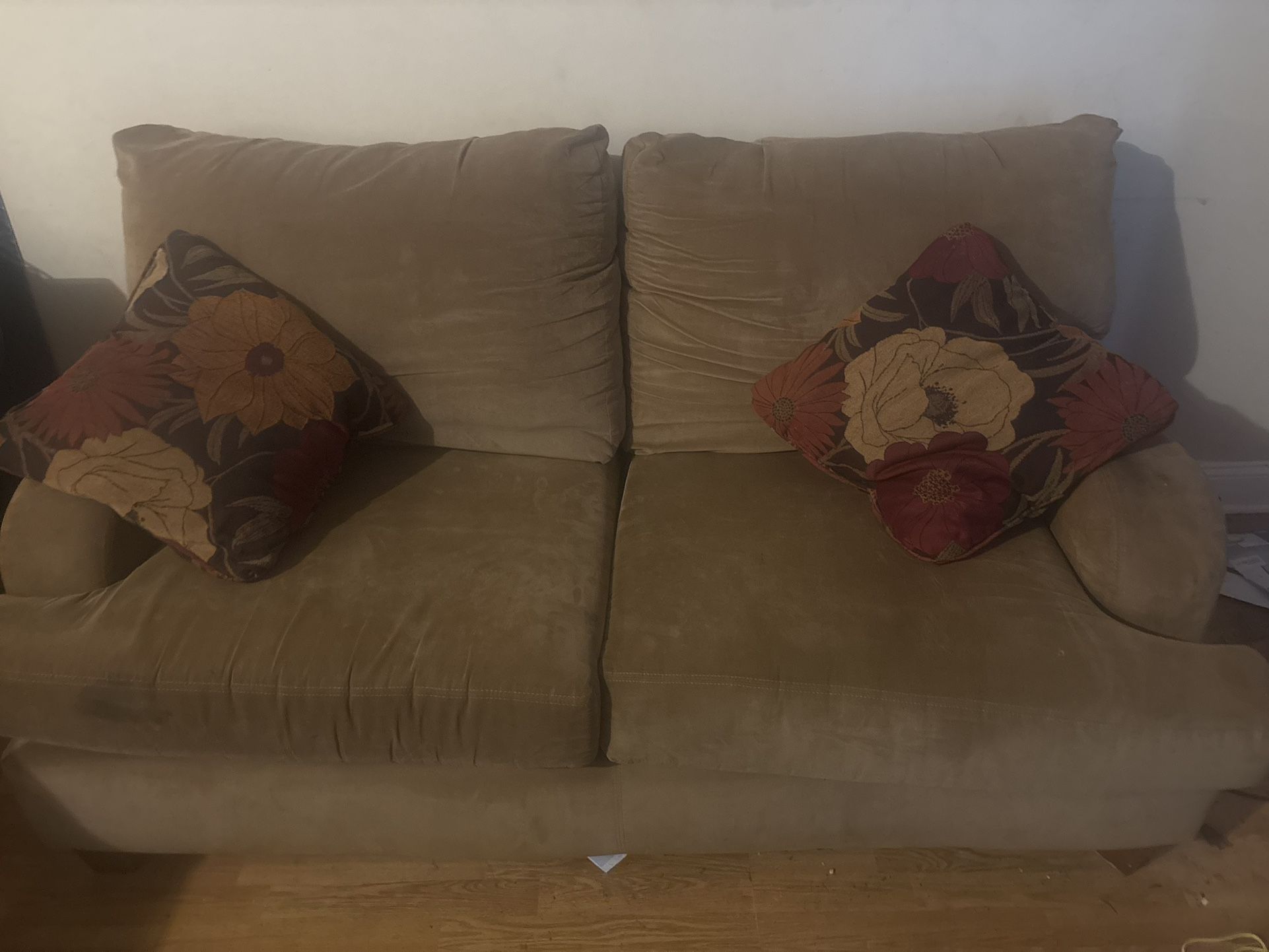 Couch And Loveseat With 4 Pillows