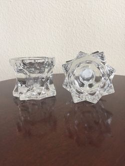 Glass candle holders