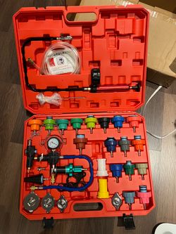 new 35 pcs radiator pressure tester kit and coolant filler