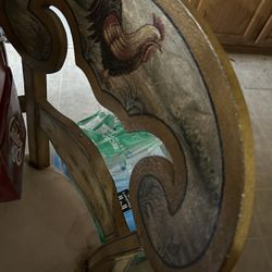 Kitchen Table With 4 Cream Color Chairs 