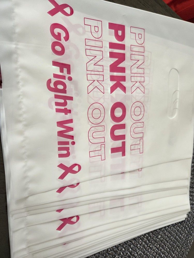 Pink Out Plastic Bags