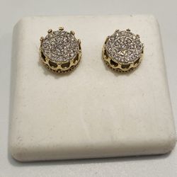 Gold With Diamonds Earrings 0.5 CTW 
