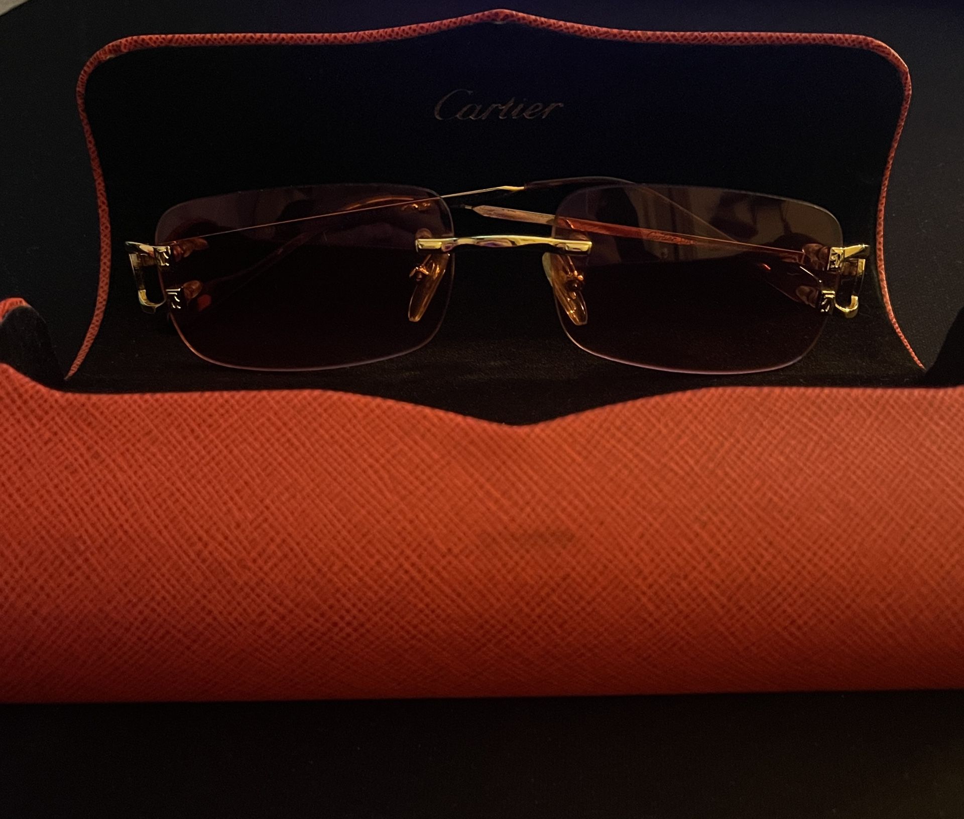 Cartier Red Lens Sunglasses 