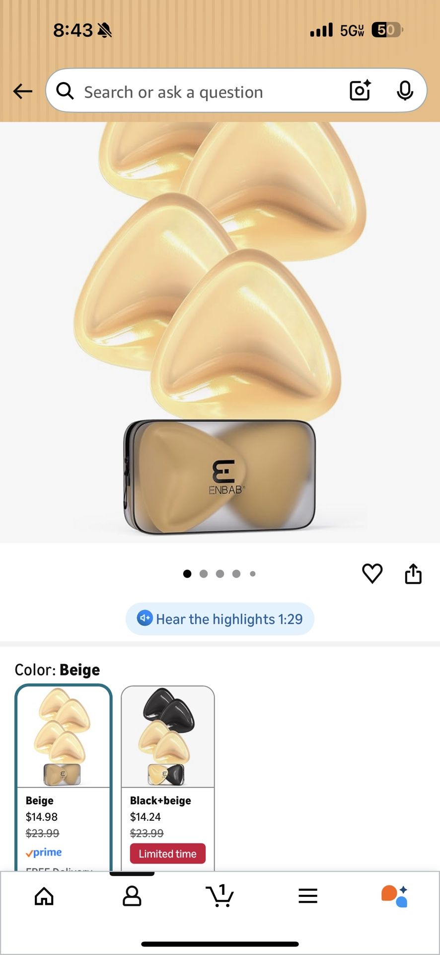 Sticky Push Up Bra NEW!