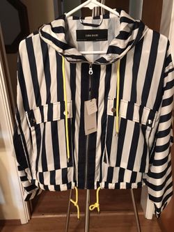 ZARA *NWT* Women’s Blue and White Wind Breaker
