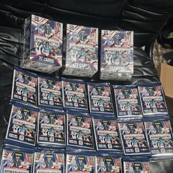 2025 Rookies & Stars Football Cards! 3 Blaster Box & 17 Retail Packs! 1 Auto Or Mem Per Box! New Sealed!