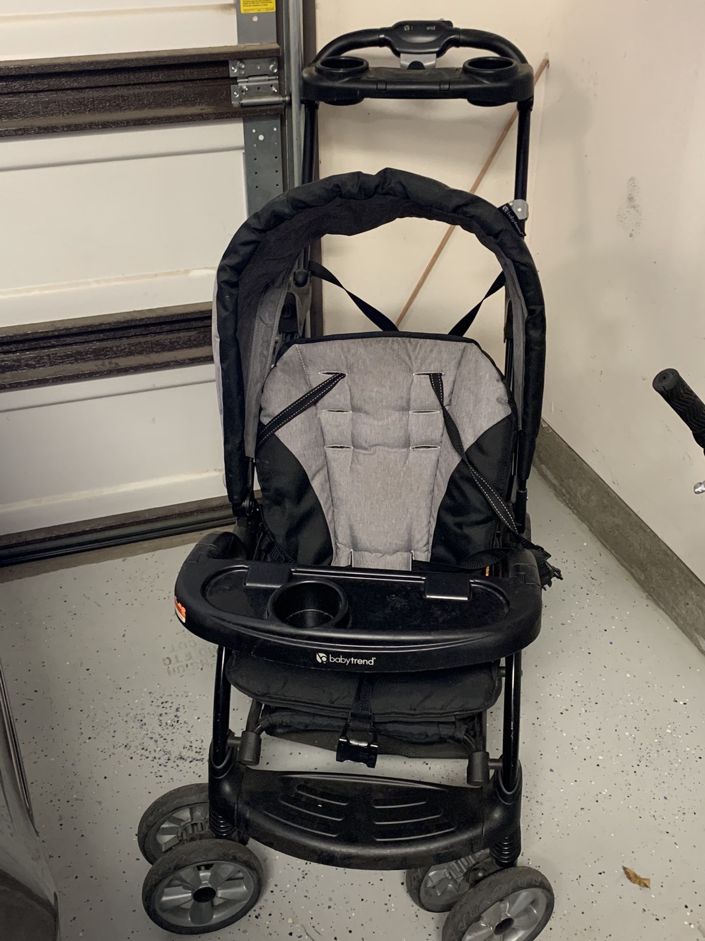 Double stroller Sit and stand stroller for two, can also hold infant car seat