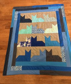 Handmade “Cat Nap” Quilt – 44x54