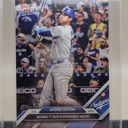Topps Now 9/18 Shohei Ohtani Becomes 1st Ever 50/50 Player