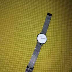 Nine West Liana silver-tone dress watch featuring stainless steel mesh band for women