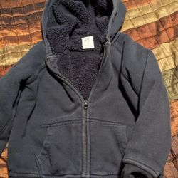 GAP Kids Xs (4-5) Heavy Zippered Sweatshirt 