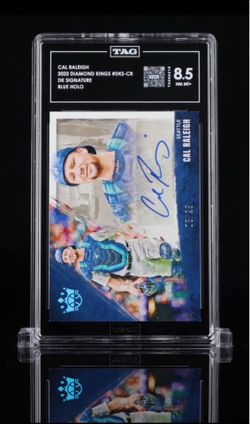 POP 1 /25 CAL RALEIGH RC AUTOGRAPHED 2022 PANINI DIAMOND KINGS #DKS-CR DK BLUE HOLO AUTO ROOKIE card big dumper Seattle mariners  shipping available