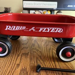 Vintage Radio Flyer Red Wagon Toy 13”