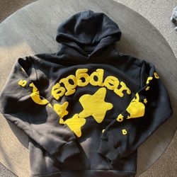 Sp5der Hoodie beluga onyx yellow 