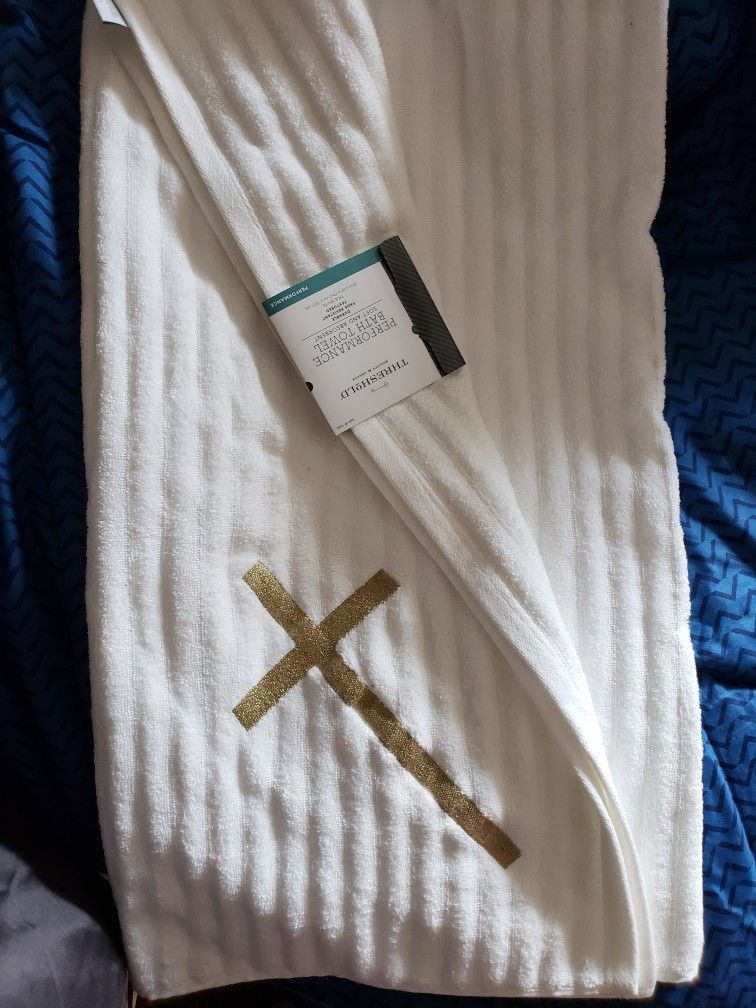 Towel Cross Embroidered, Perfect Christmas Gift