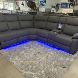 Huge Special On Grey Sectional Only $999 With Led Lights 