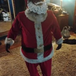 Rare Gemmy Christmas Singing Life Like Santa 