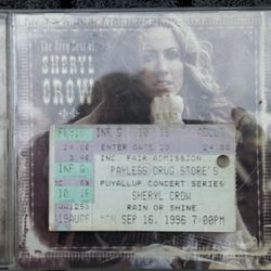 Sheryl Crow 1996 Ticket Stub and Best of CD