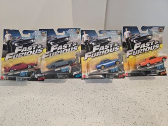 Mattel Fast & Furious 1:55 Diecast 4-Car Movie Lot - Sealed NIB Dom & Brian Cars