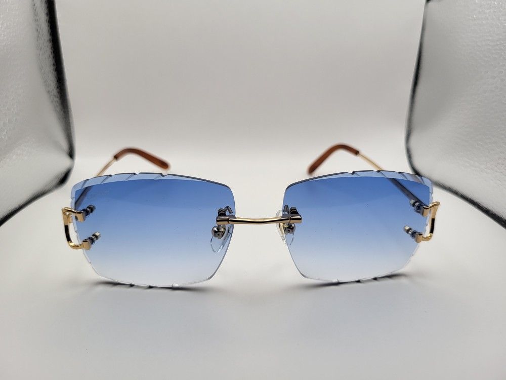 Cartier Glasses Rimless(Blue)
