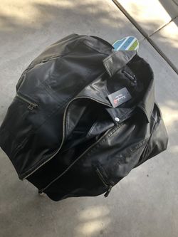 Faux black leather jacket