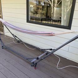 Striped Hammock With Stand