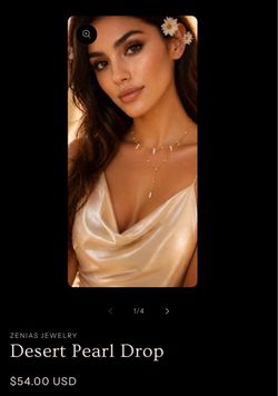 Freshwater pearl necklace on gold plated