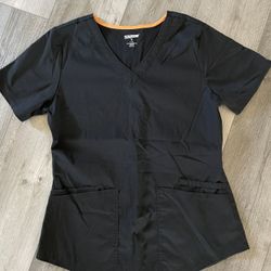 Scrub Star Brand , Top,Black , Size Small