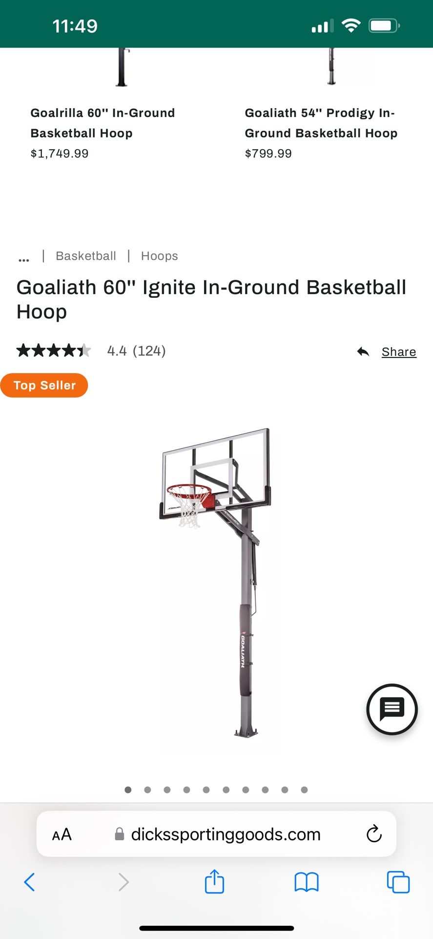 Goliath Basketball Hoop In Ground