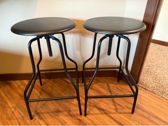 Black metal stools