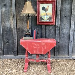 Red Vintage Farmhouse Table 