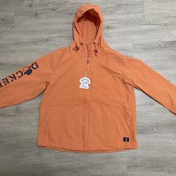 Dockers X Malbon Hooded Full Zip Jacket Men’s Size Small Burnt Orange 3 available