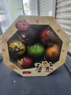 Disney Store Nightmare Before Christmas Hoilday Ornaments set of Six
